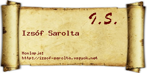 Izsóf Sarolta névjegykártya