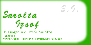 sarolta izsof business card